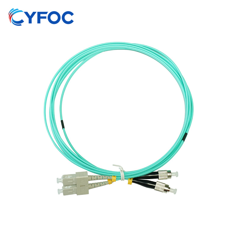 OM3 SC-FC UPC Duplex LSZH 2.0mm Fiber Optic Patch Cord, 3m